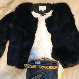 Banana Republic Faux Fur Jacket. Size XL.